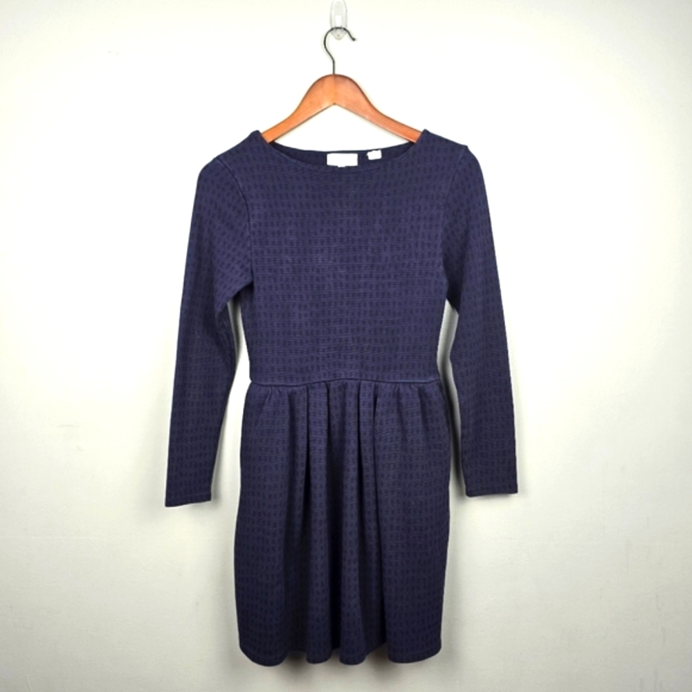 CHINTI AND PARKER‎ Fit And Flare Long Sleeve Dress Navy Maroon Womens Size S
